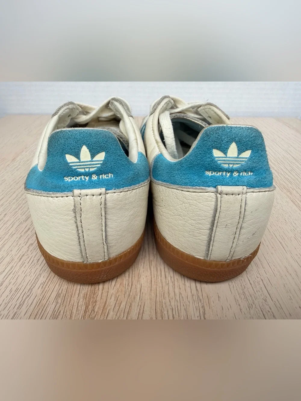 adidas x Sporty & Rich Samba OG Cream Blue IE7096 Sneakers US 6
